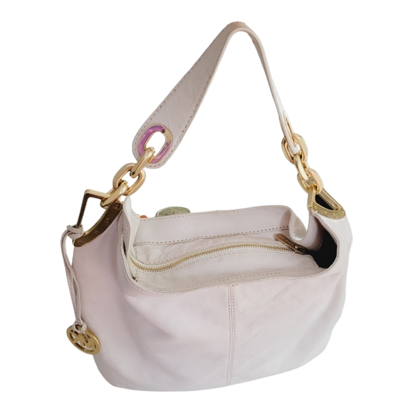 Michael Kors Ines Leather Hobo Shoulder Purse Bag MK Tag Charm Michael Kors. - Picture 16 of 16